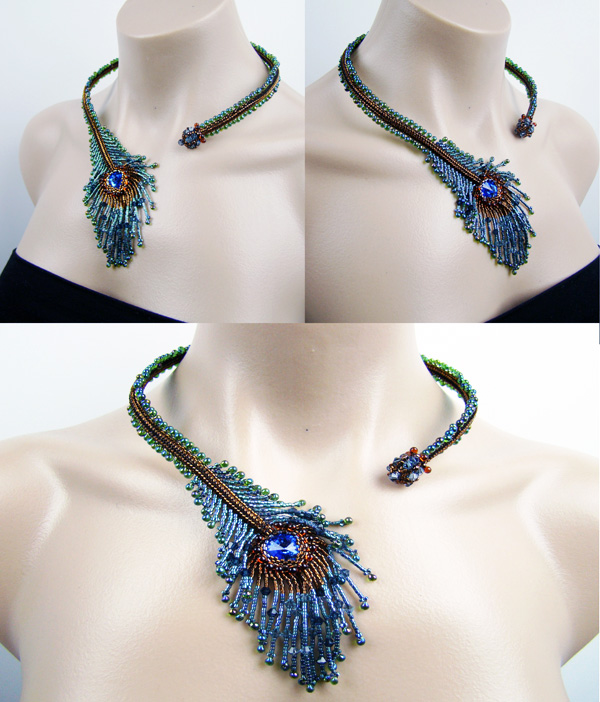 Milena Prangishvili peacock necklace